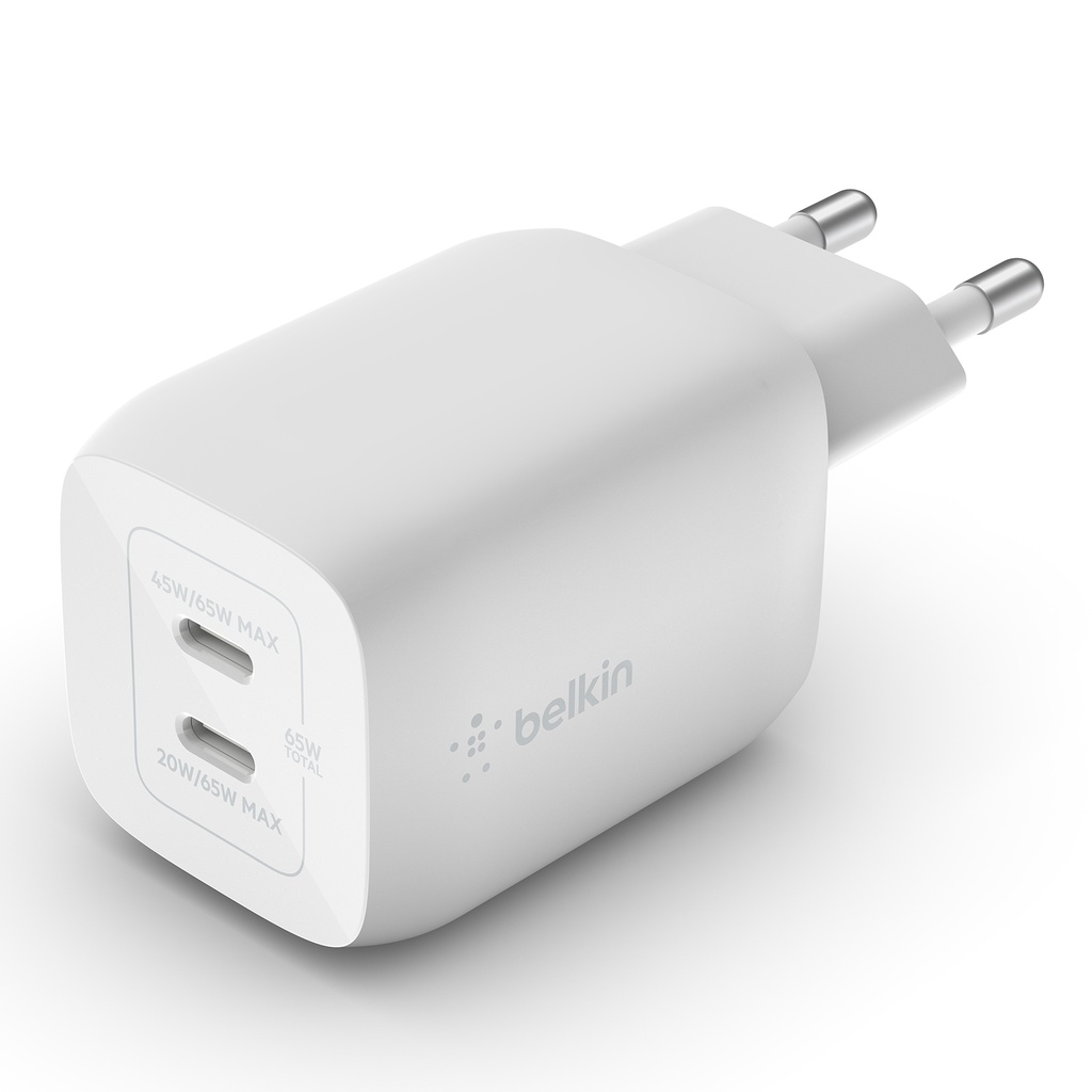 Väggladd dual USB-C 65W ej kab