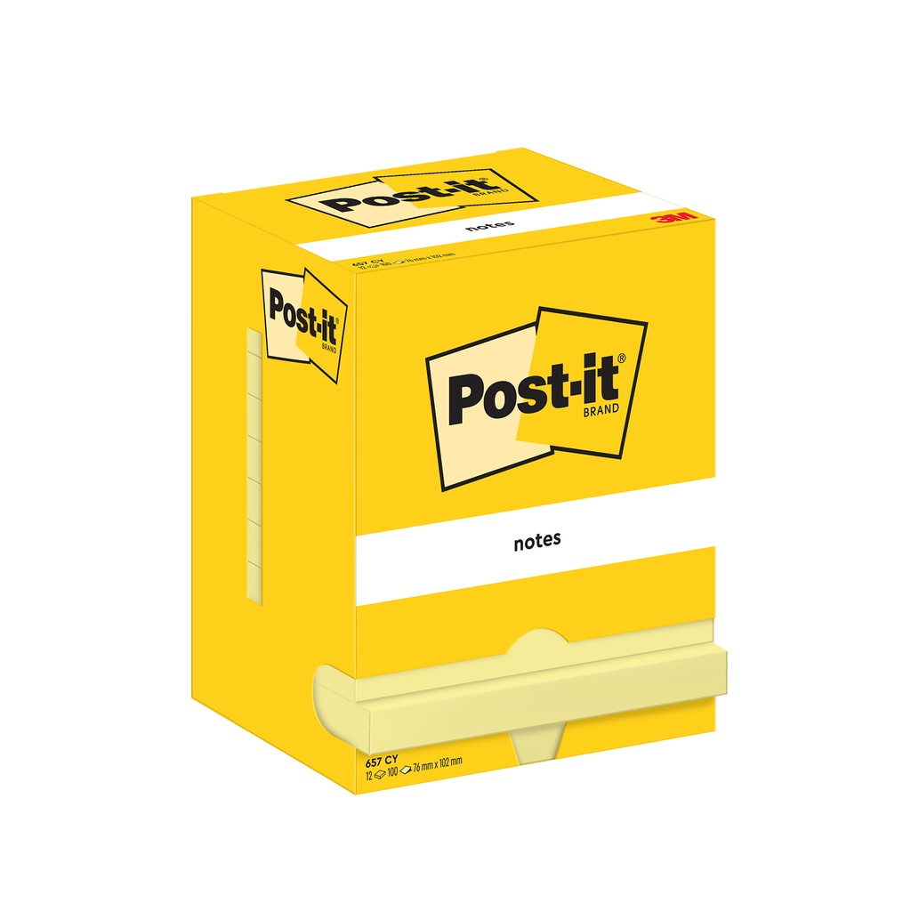 Post-it 657 102x76mm gul 12/fp