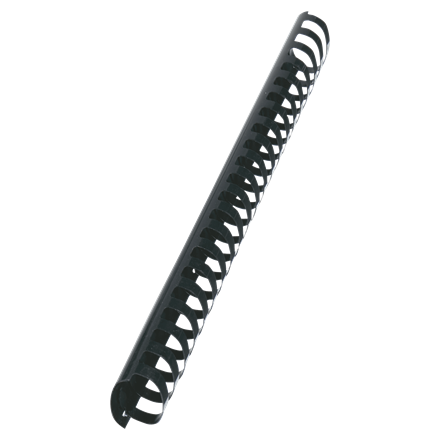 Plastspiral CombBind oval A4 45mm svart 50st/fp