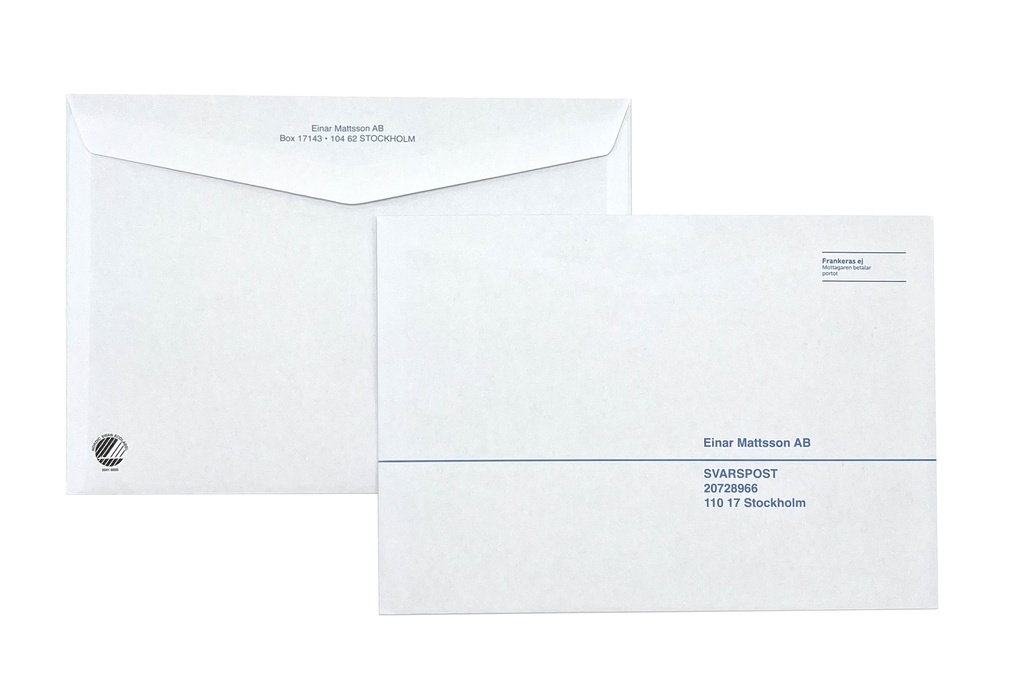 KUVERT C5 FUKTHÄFTANDE tryck 1+1