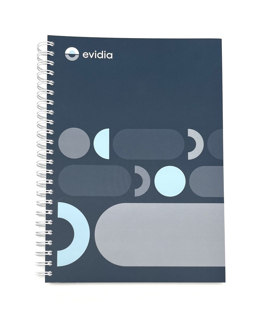 Anteckningsblock A5 Wire-O vit 90 blad, 10 st/fp