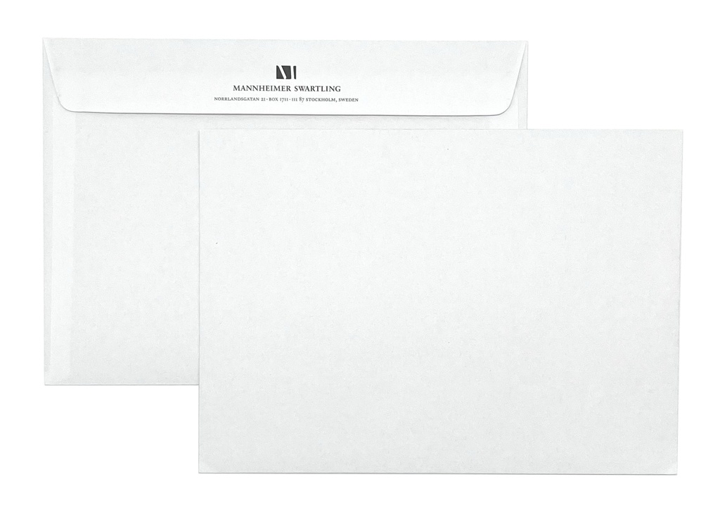 Färdiga kuvert STOCKHOLM Special C5 FH innertryck 0+1 svart 500st/krt