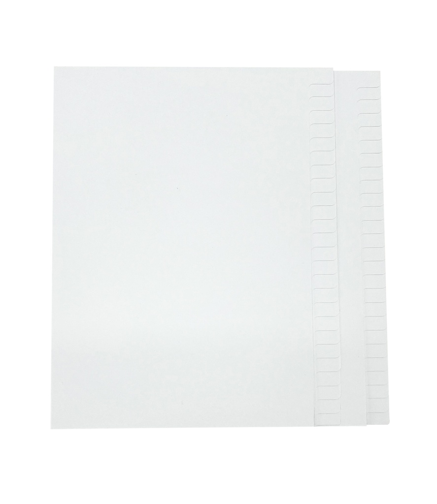 PÄRMREGISTER A5 UNDER 52 FLIKAR OTRYCKTA 2-DELAT VIT 10/FP