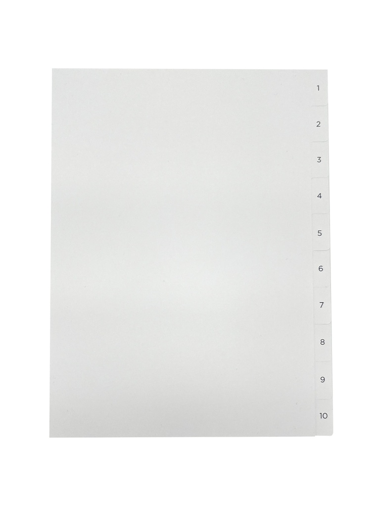 PÄRMREGISTER 1-10 A4 BLÅ/VIT 25ST/FP