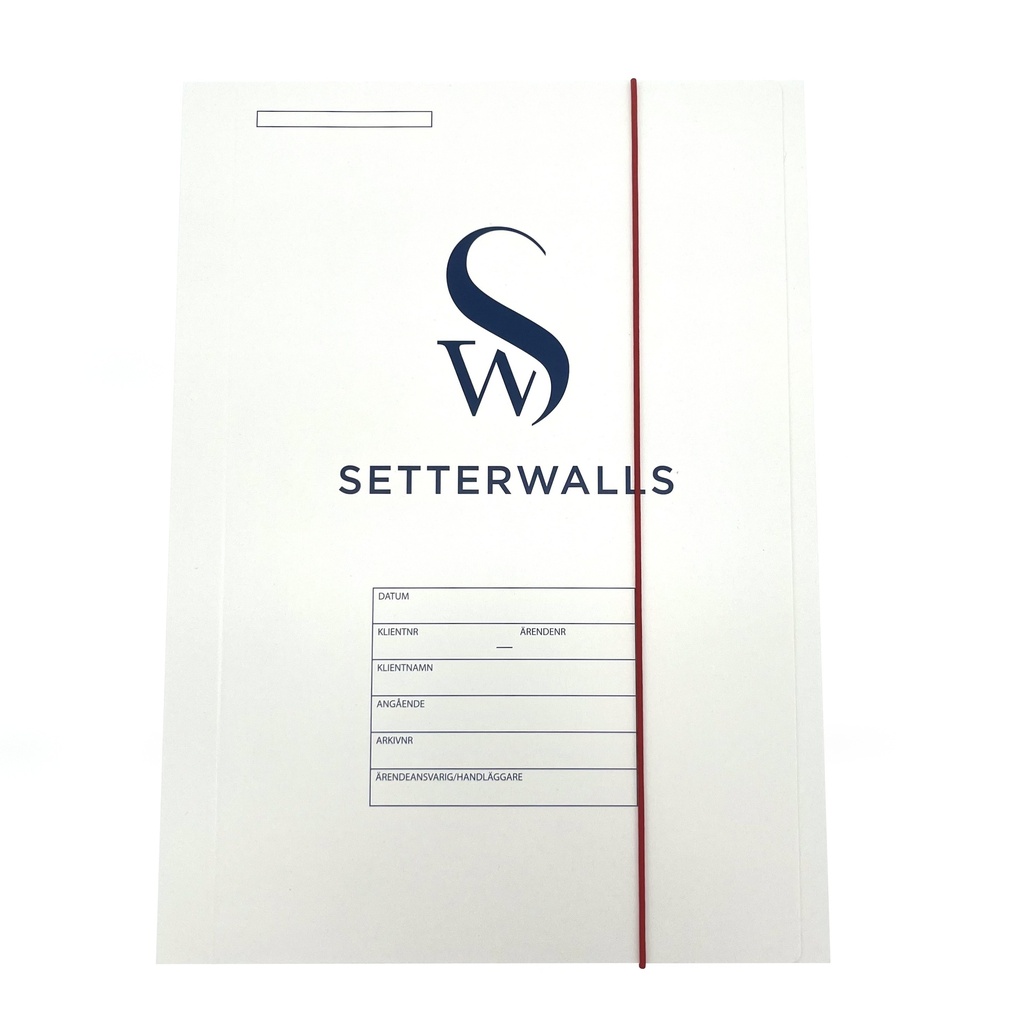 Dokumentmapp / Aktmapp blå logo med röd snodd 60st/krt