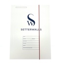 Dokumentmapp / Aktmapp blå logo med röd snodd 60st/krt