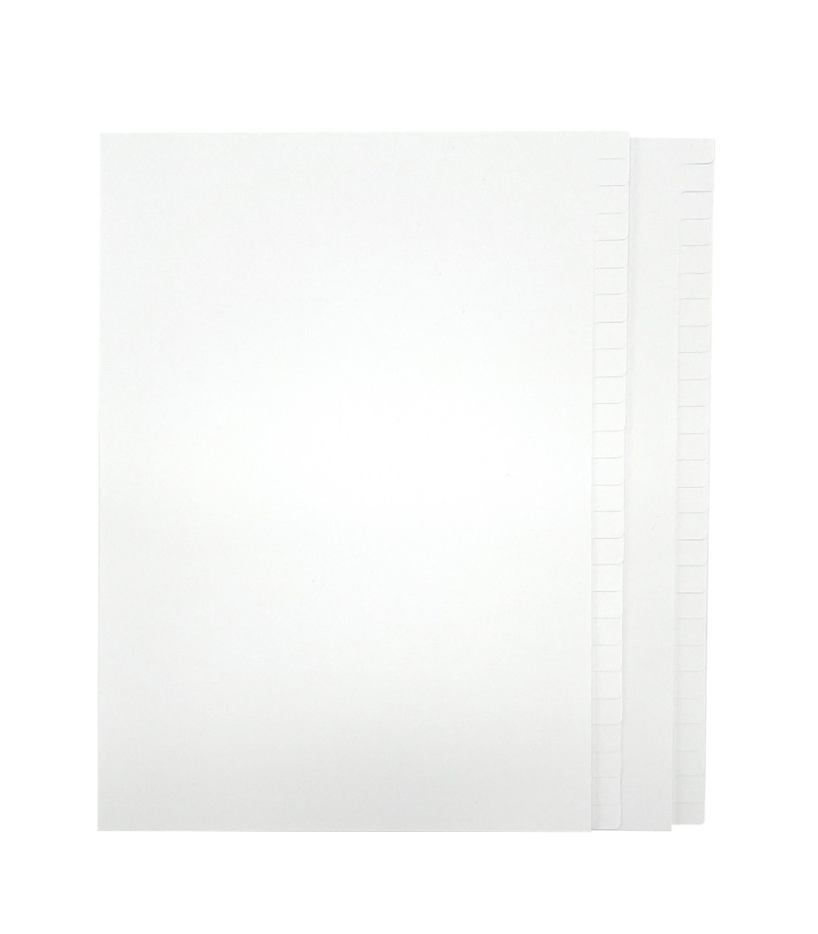 PÄRMREGISTER A4 UNDER 52 FLIK OTRYCKTA VIT 10ST/FP