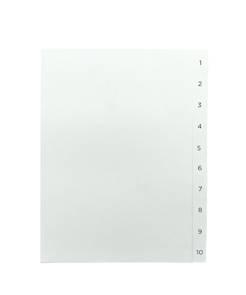 PÄRMREGISTER A5 1-10 BLÅ/VIT 50 ST/FP