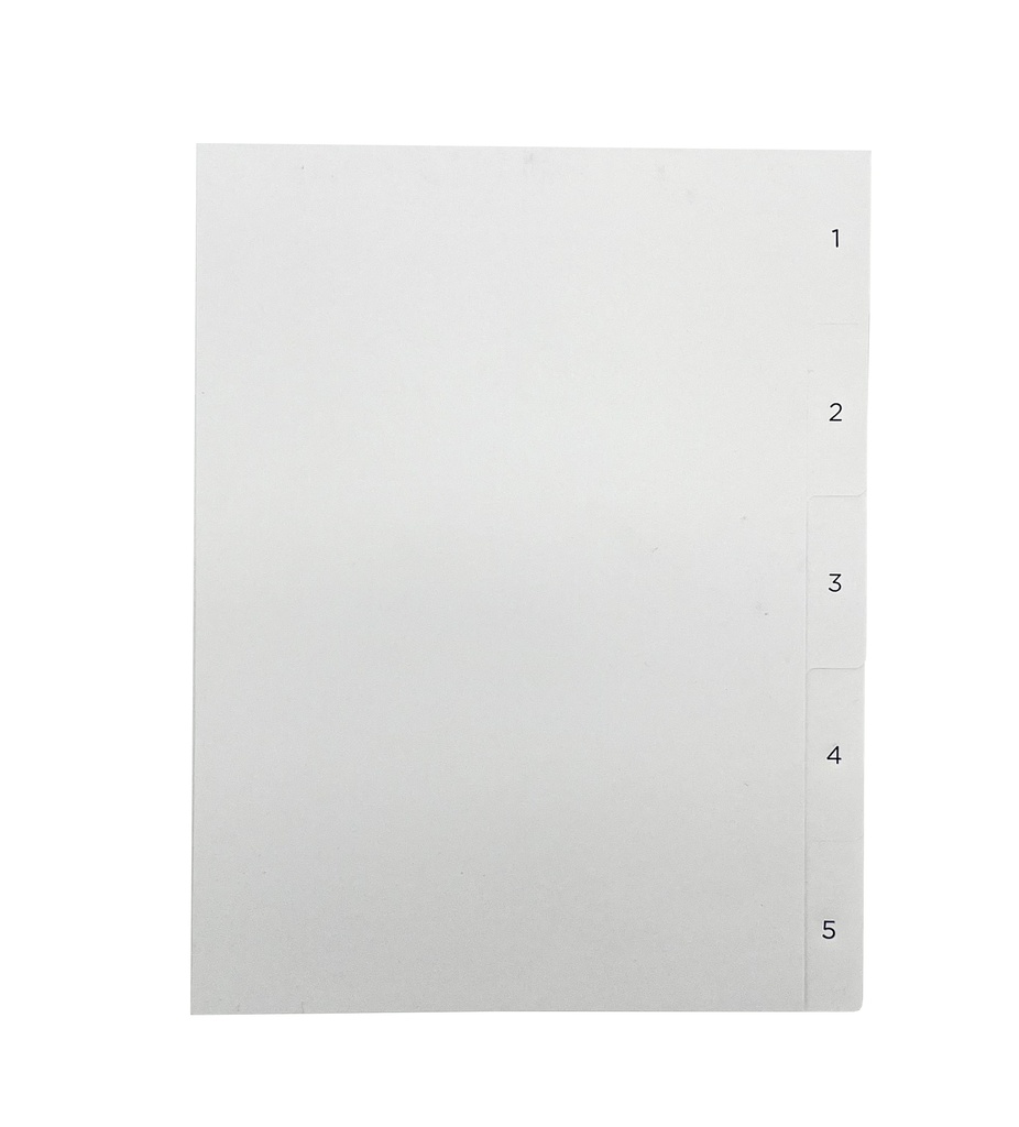 PÄRMREGISTER 1-5 A5 BLÅ/VIT 20ST/FP