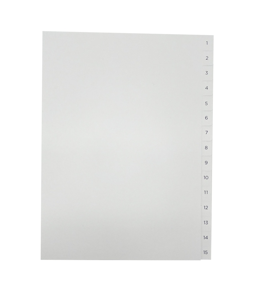 PÄRMREGISTER 1-15 A4 BLÅ/VIT 20ST/FP