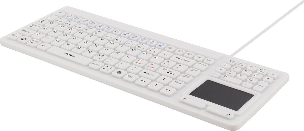 Tangentbord IP68 touchpad Vit Deltaco