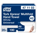 Pappershandduk Tork Mfold Uni H2 3800 st/bal