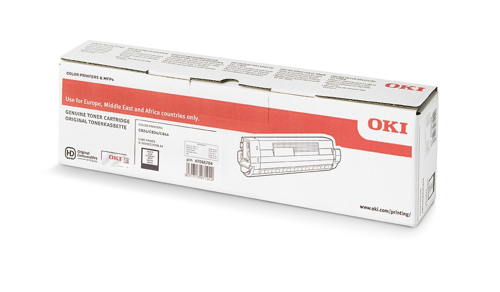 Toner OKI C824 Svart