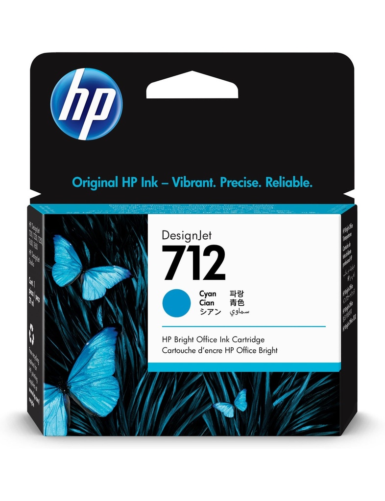 Bläck HP 712 Cyan