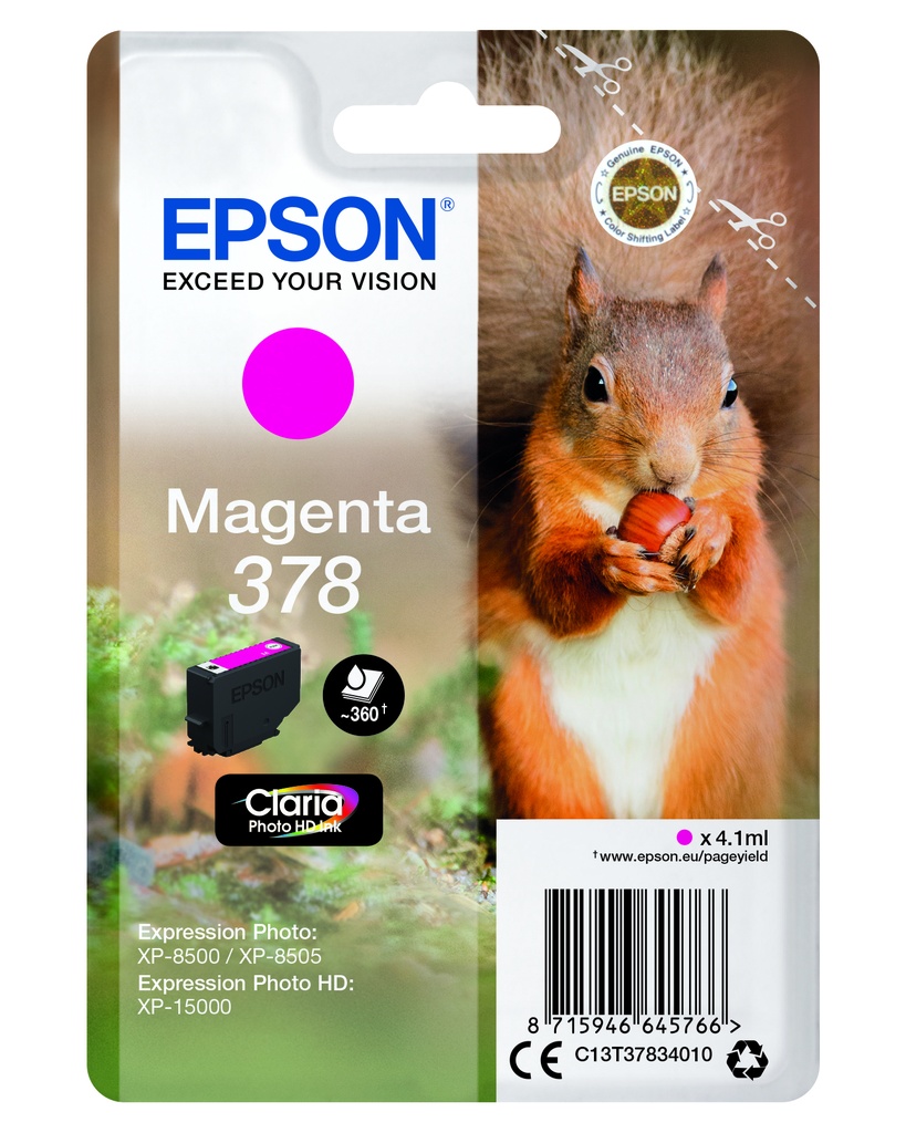 Bläck Epson T378 Magenta