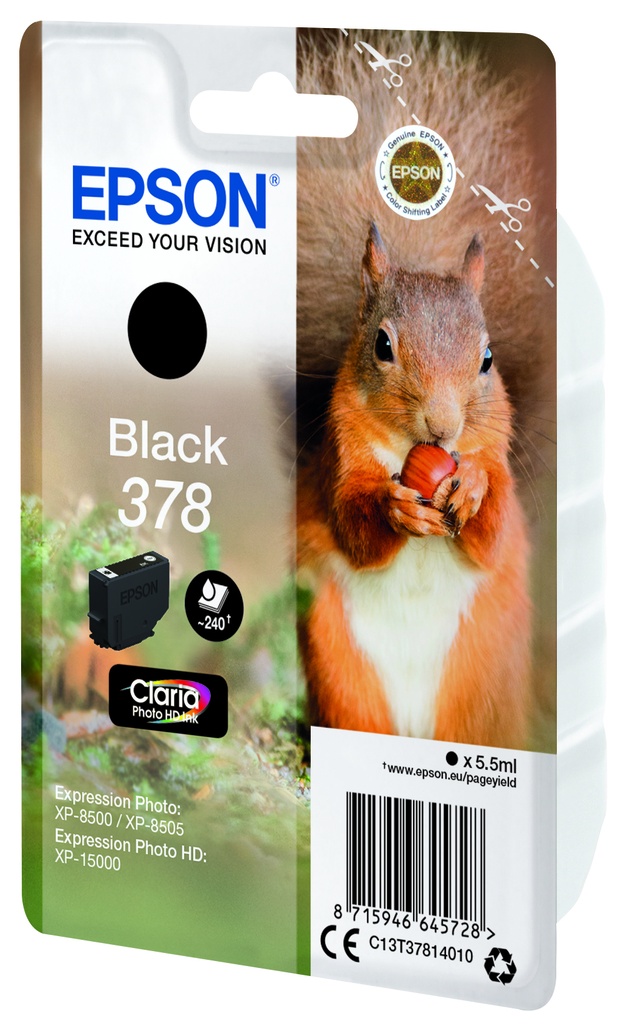 Bläck Epson T378 Svart