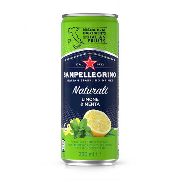 San Pellegrino Limone & Menta Naturali Burk 33cl x 24st/back