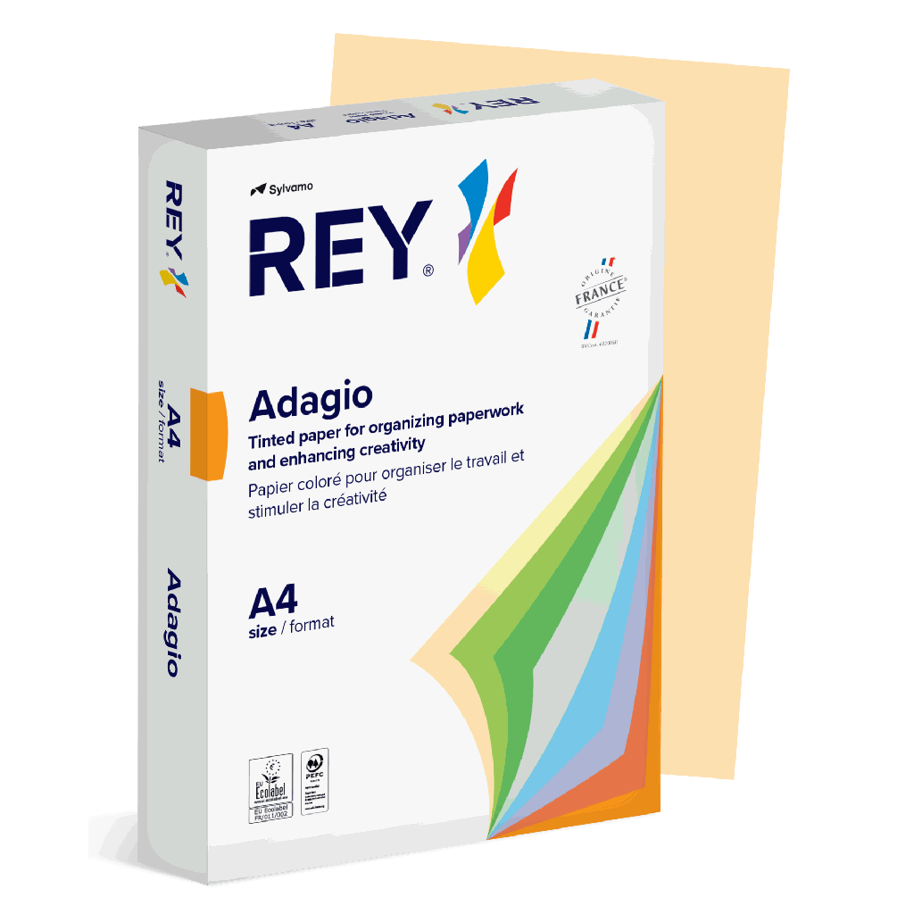 Färgat kopieringspapper Rey Adagio A4 80g 500/fp Sand