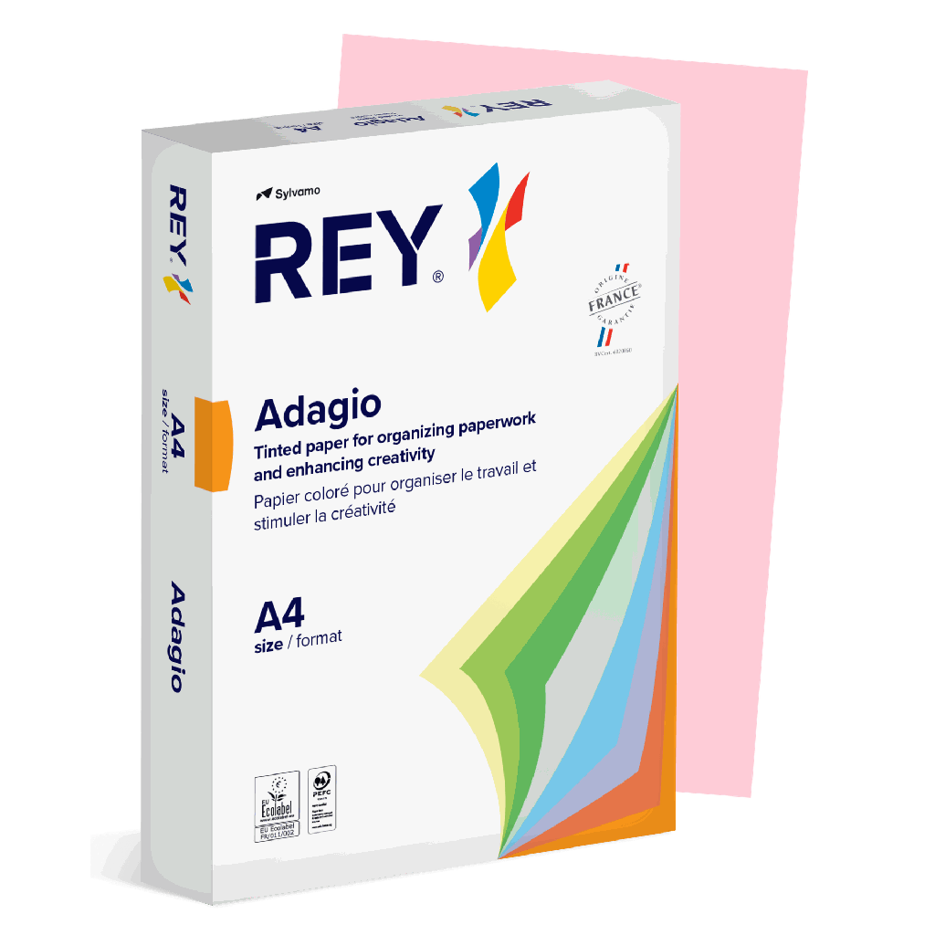 Färgat kopieringspapper Rey Adagio A4 160g 250/fp Pink