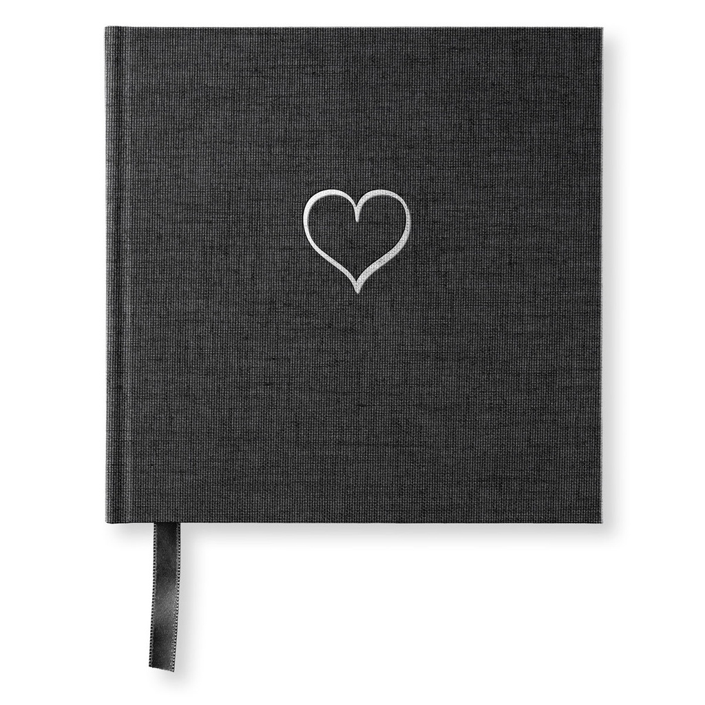 Anteckningsbok PS Heart black