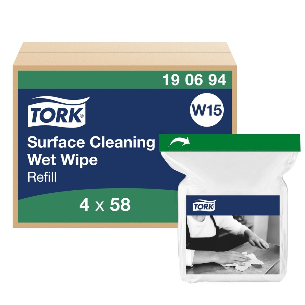 Våtduk Tork Premium Yta Refill 58 st/fp