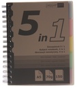 Ämnesblock 5flikar A5 150blad
