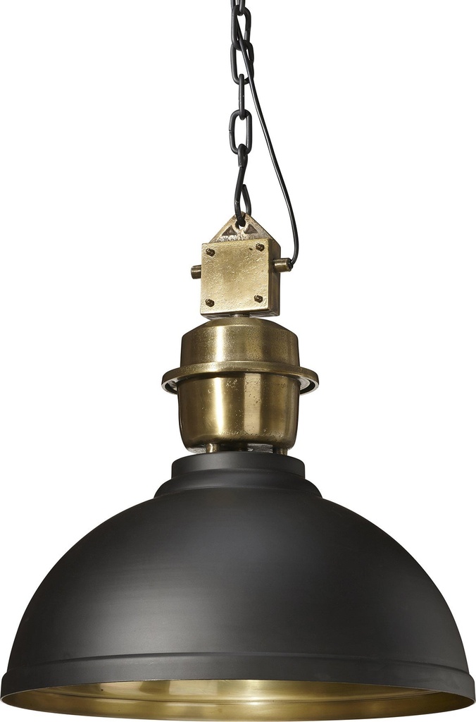 Taklampa Manchester Svart / Mässing 52 cm