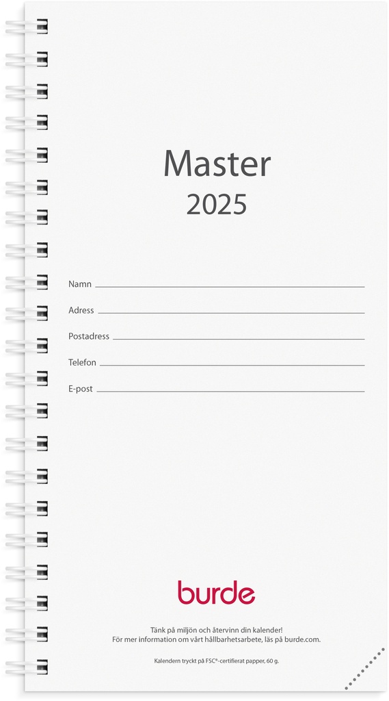 Kalender 2025 Master refill