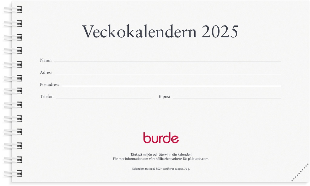 Veckokalendern refill 2025