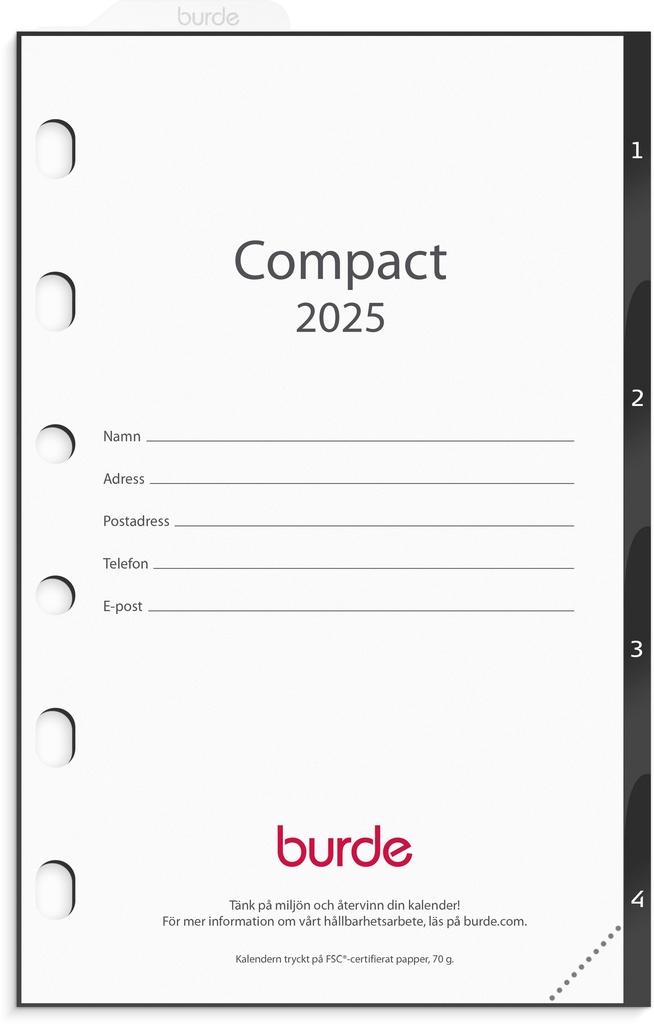 Kalender 2025 Compact grund