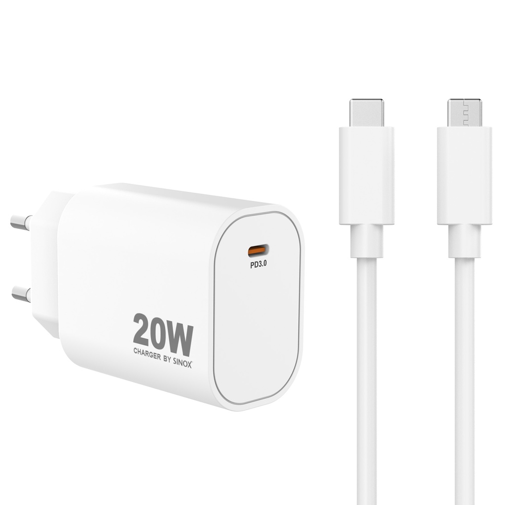 Laddare USB-C + Lighning 20W (kopia)