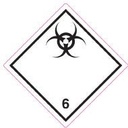Farligt gods-etiketter 6.2 Infectious Substance 250 st/rulle