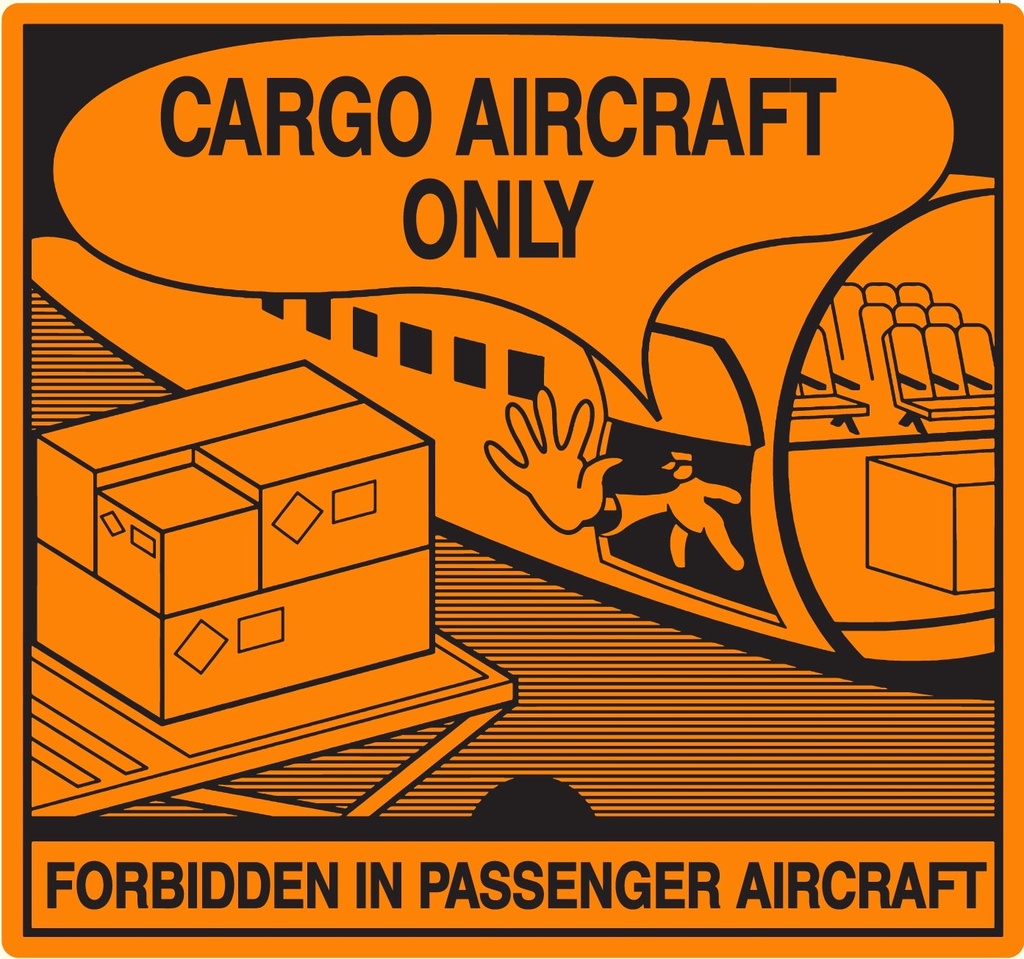 Farligt gods-etiketter Cargo Aircraft Only 500 st/rulle