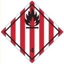 Farligt gods-etiketter 4.1 Flammable Solid 250 st/rulle