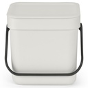 Avfallshink Sort&Go Ljusgrå3L