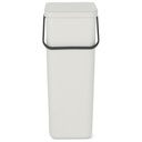 Avfallshink Sort&Go Ljusgrå40L