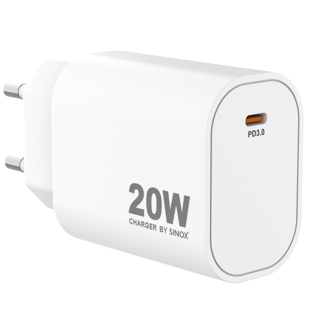 USB-C laddare 20W. Vit