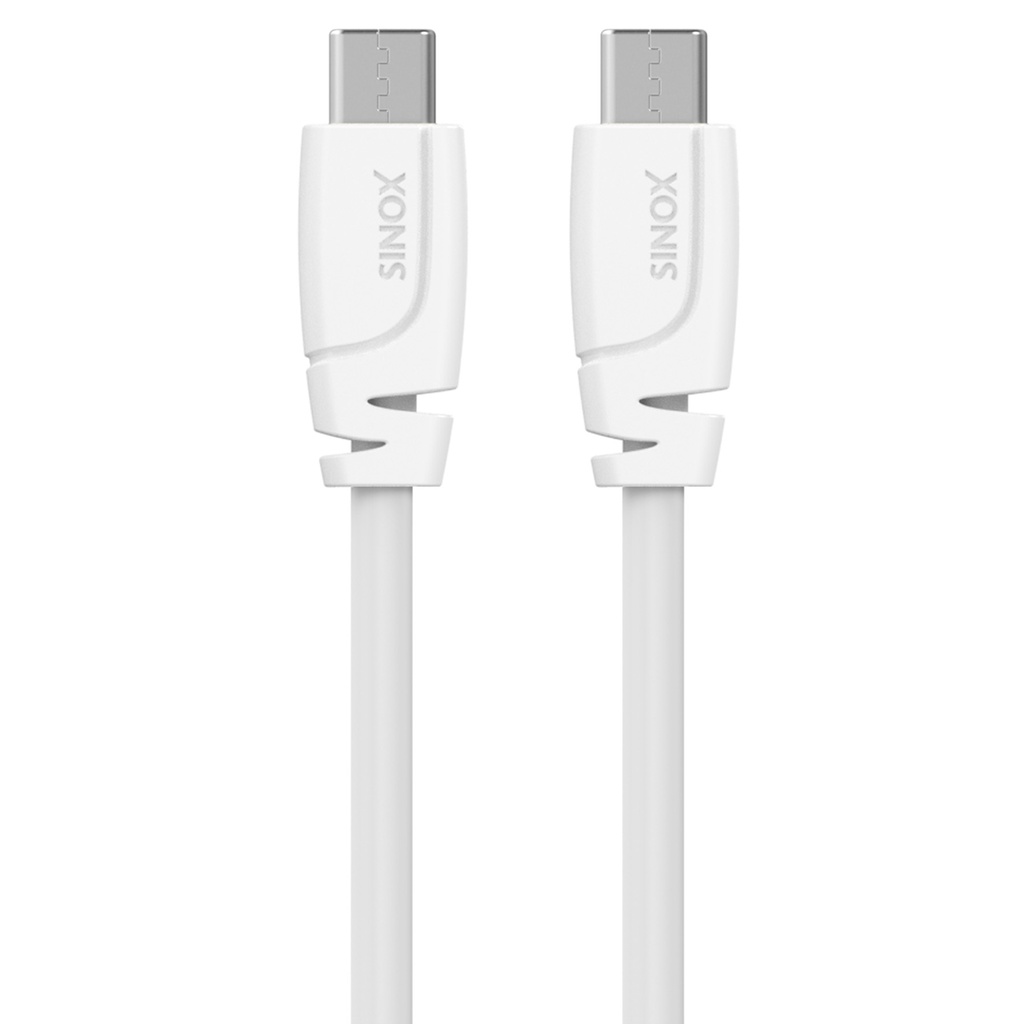 USB C 2.0 kabel. 1m. Vit