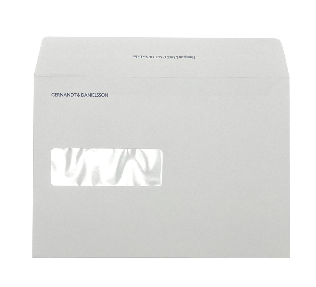 Kuvert G&D Munken C5 V3 fönster TKR innertryck TKR 1+1 500 st/krt