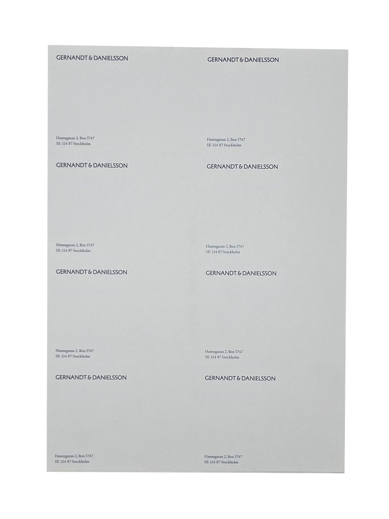 Adressetikett 105x74 mm 8/A4 100st/ask