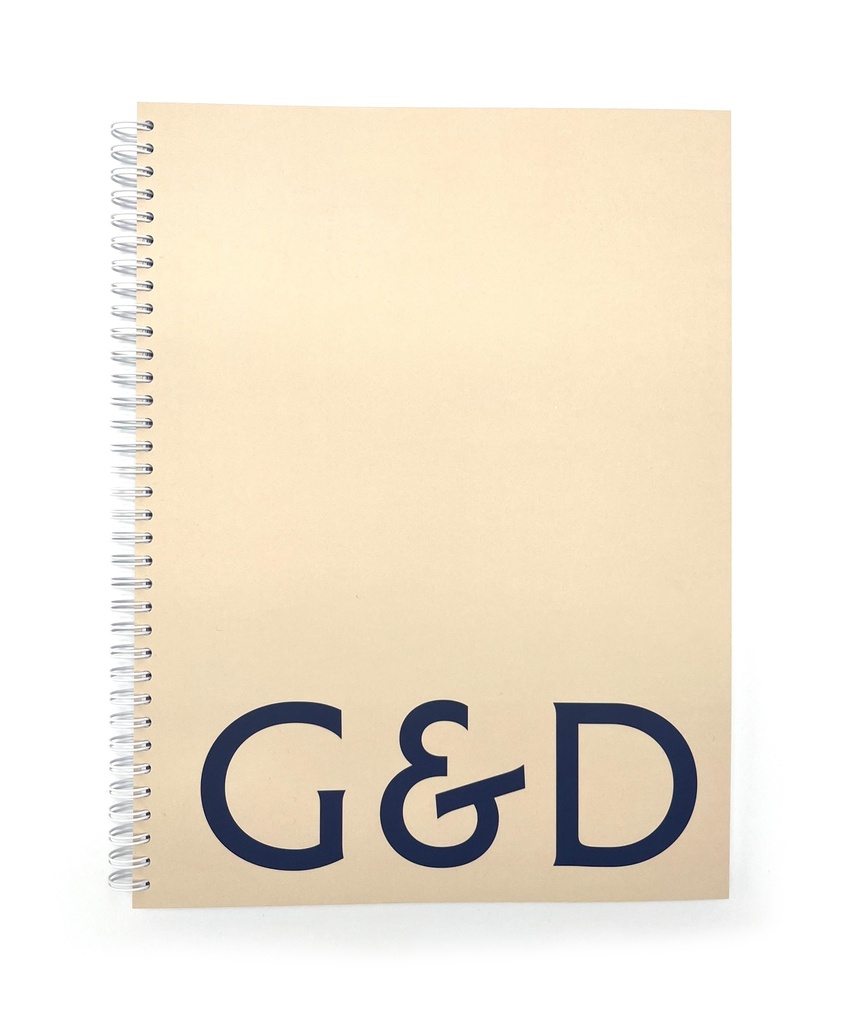 Wire-O block, G&D, A4, vit spiral, beige omslag 25 block/krt