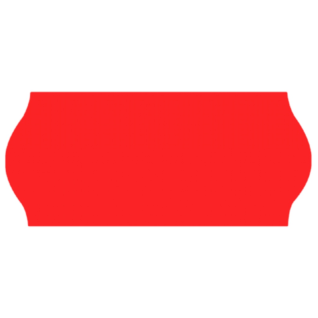 Prisetikett 26x12mm G2 röd