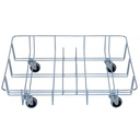 Trådvagn för 2x60L kärl zink