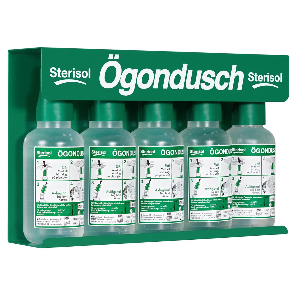 Ögondusch 5x1 liter + väggfäste