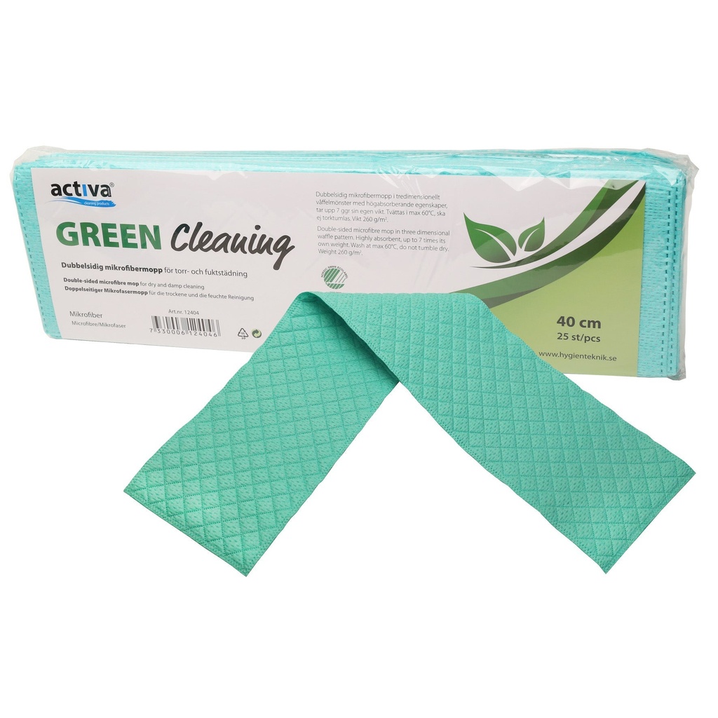 Mikrofibermopp Activa Green Cleaning 40 cm 25-pack