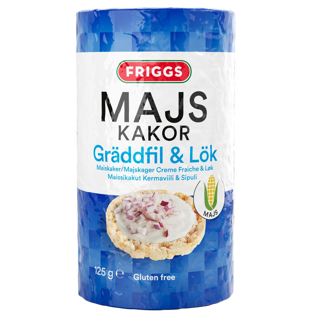 Majskakor Gräddfil&Lök 125g