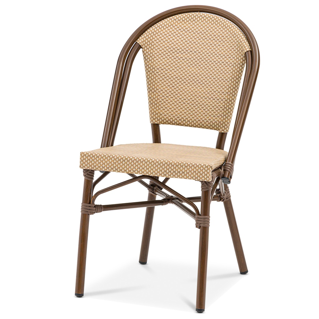 Stol Menton, Brun/natur textel