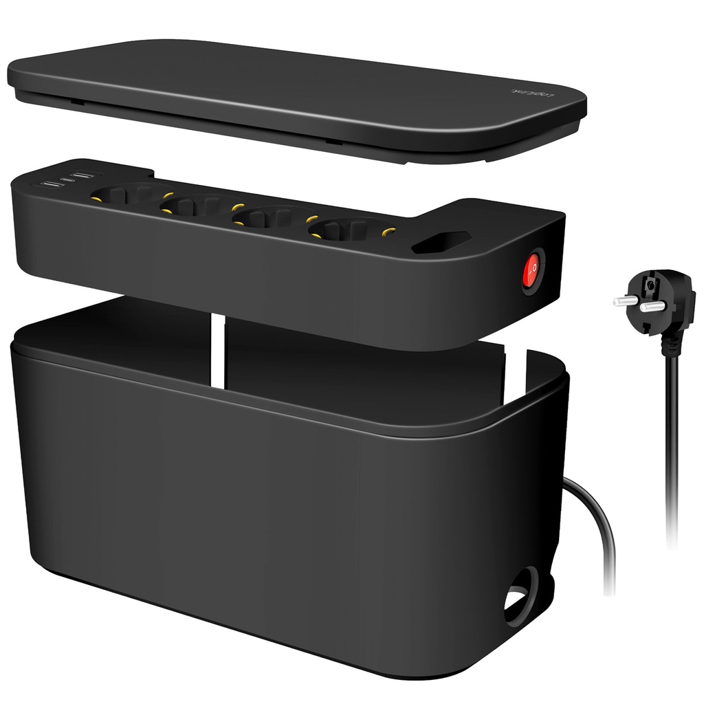 Kabelgömma med grenuttag svart