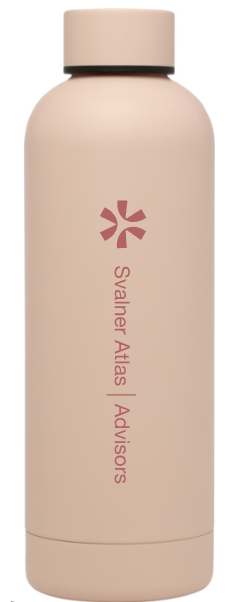 Stainless steel insulated bottle 500 ml Pale pink with logo 24 pcs/ctn