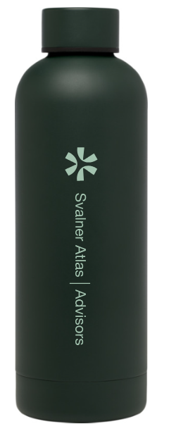 Stainless steel insulated bottle 500 ml Green with logo 24 pcs/ctn